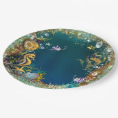 Unter der "Sea Birthday Party" Pappteller (Schrägansicht)