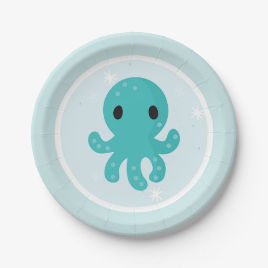 Unter der "Sea Birthday Party" Pappteller (Vorderseite)