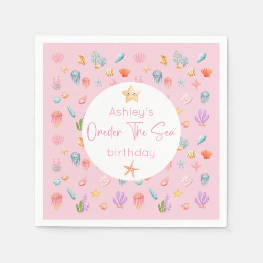 Unter der "Sea Birthday Party" Serviette (Vorderseite)