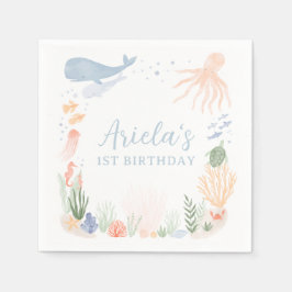 Unter der "Sea Birthday Party" Serviette