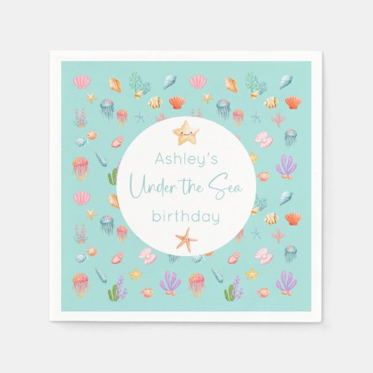 Unter der "Sea Birthday Party" Serviette (Vorderseite)