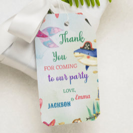 Unter der "Sea Birthday Party" Vielen Dank, dass S Geschenkanhänger