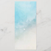 Unter der Sea Blue Baby Shower Menü Karte (Rückseite)