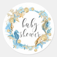 Unter der Sea Blue & Gold Baby Dusche