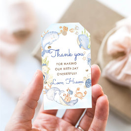 Unter der Sea Blue Sea Life Birthday Party Geschenkanhänger