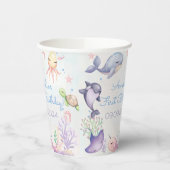 Unter der Sea Blue Sea Life Birthday Party Pappbecher (Links)