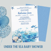 Unter der Sea Boy Baby Dusche Einladung