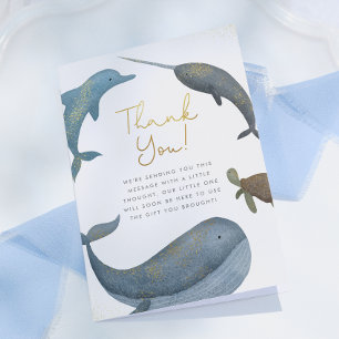 Unter der Sea Boy Baby Dusche Vielen Dank Dankeskarte