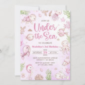 Unter der "Sea Girl Birthday Party" Einladung (Vorderseite)