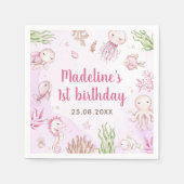 Unter der "Sea Girl Birthday Party" Serviette (Vorderseite)