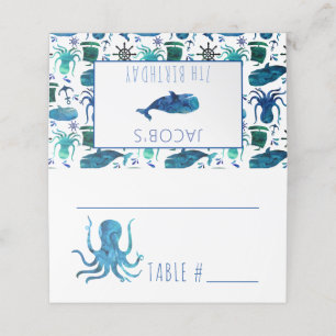 Unter der Sea Kids Marine Birthday Party Platzkarte