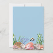 Unter der Sea Life Blue Baby Dusche Einladung (Rückseite)