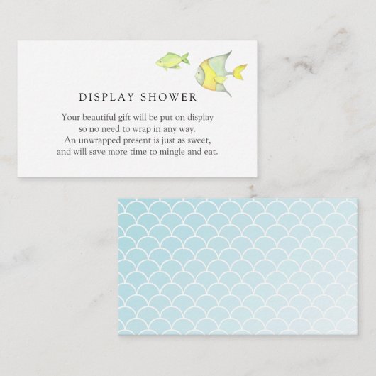 Unter der Sea Ocean Baby Shower Einlegekarte Begleitkarte (Vorne/Hinten)