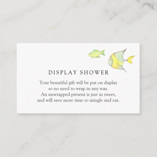 Unter der Sea Ocean Baby Shower Einlegekarte Begleitkarte (Vorderseite)