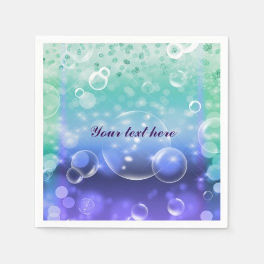 Unter der Sea Tropical Ocean Birthday Party Serviette (Vorderseite)