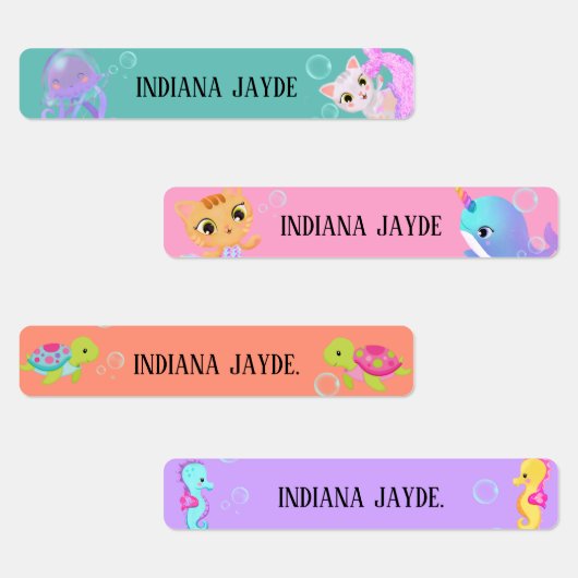 unter der See Wasserdichte Namensschilder. Etiketten (Gruppe)