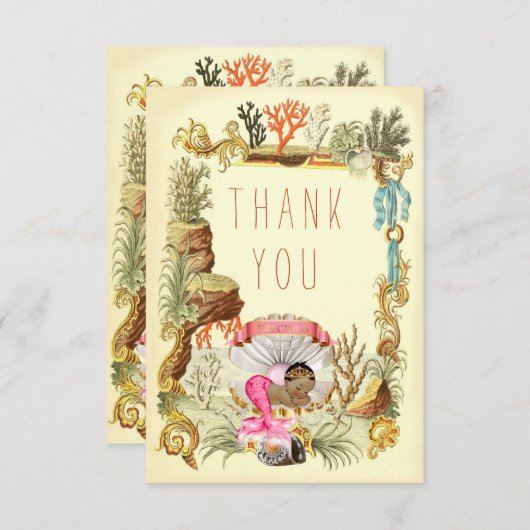 Unter der Seeethnischen Meerjungfrau-Prinzessin Dankeskarte (Vorne/Hinten)