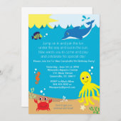 Unter der Seegeburtstags-Party Einladung (Vorne/Hinten)