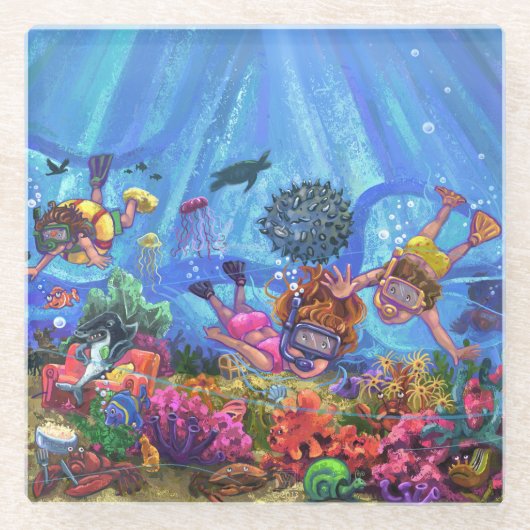 Unter der Seekunst Glasuntersetzer (Vorderseite)