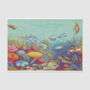 Unter der Seemarineszene Seidenpapier