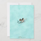 Unter der Seemeerjungfrau-Babyparty-Einladung Einladung (Rückseite)