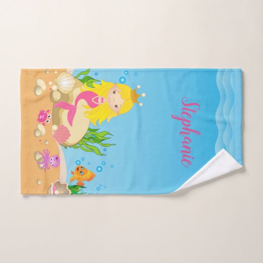 Unter der Seemeerjungfrau Badhandtuch Set (Handtuch)