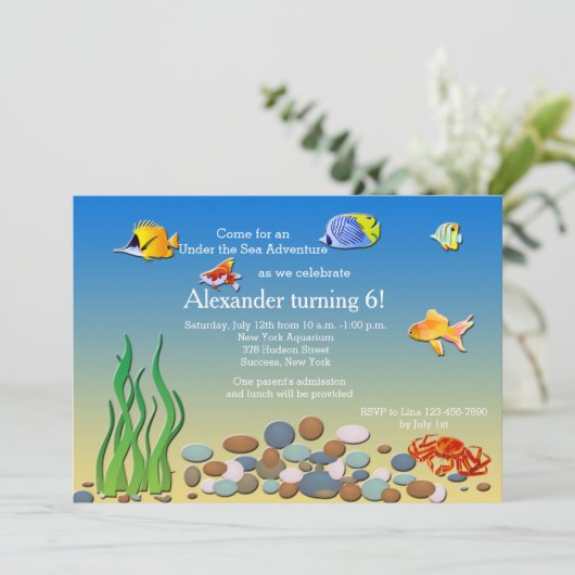 Unter der SeeParty Einladung (Stehend Vorderseite)