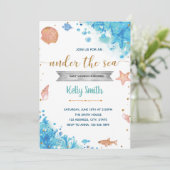 Unter der Seychellendusche Einladung (Stehend Vorderseite)