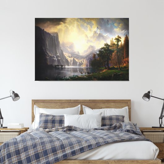 Unter der Sierra Nevada von Albert Bierstadt Leinwanddruck (Insitu (Schlafzimmer))
