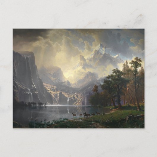 Unter der Sierra Nevada von Albert Bierstadt Postkarte (Vorderseite)