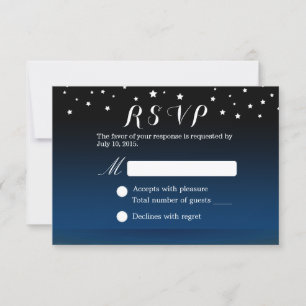 Unter der Stars Beach Wedding UAWG RSVP Karte