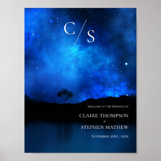 UNTER DER STARS Monogramm Willkommen bei unserer H Poster (Vorne)