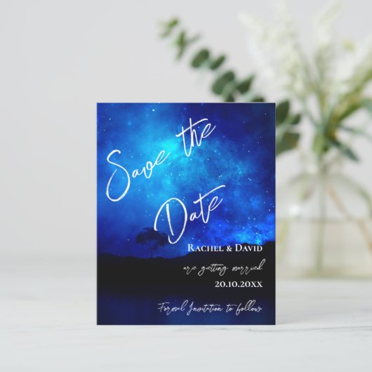 Unter der Sternennacht heiraten Himmel das Datum (Stehend Vorderseite)