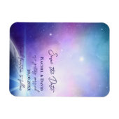 Unter der Sternennacht heiraten Himmel das Datum Magnet (Horizontal)