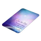 Unter der Sternennacht heiraten Himmel das Datum Magnet (Linke Seite)