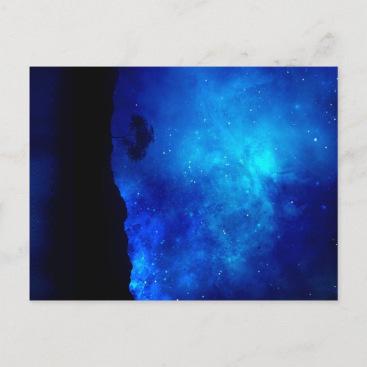 Unter der Sternennacht heiraten Himmel das Datum Postkarte (Rückseite)