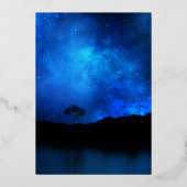 Unter der Sternennachtsüberschwemmung speichern Si Folieneinladung (Rückseite)