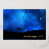 Unter der Sternennachtsüberschwemmung speichern Si Folieneinladung (Vorderseite)