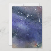 Unter der Sternenweltzeit Hochzeit Einladung (Rückseite)