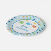 Unter der Tafel Meer/Whale Pappteller (Schrägansicht)