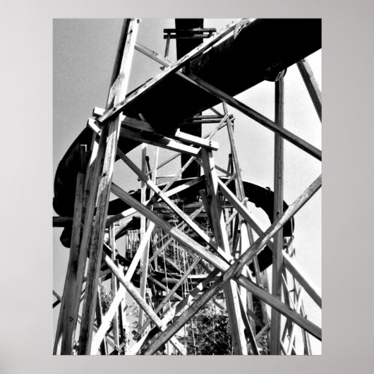 Unter der Wasserleitung // Schwarz und Weiß Poster (Vorne)