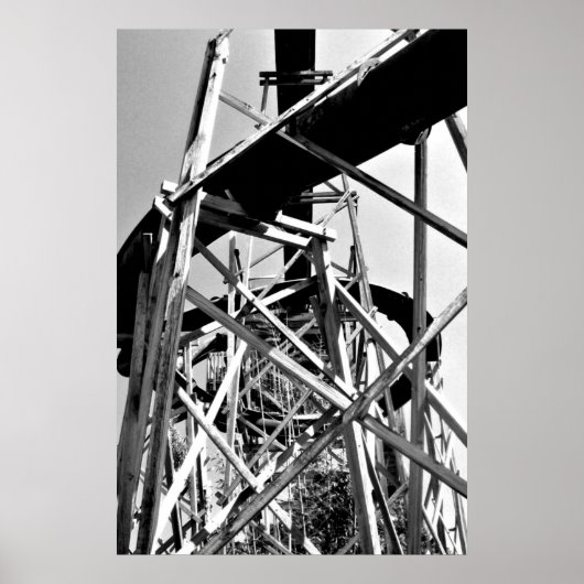 Unter der Wasserleitung // Schwarz und Weiß Poster (Vorne)