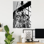 Unter der Wasserleitung // Schwarz und Weiß Poster (Heimbüro)