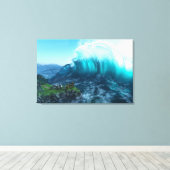 Unter der Wave Canvas Print Leinwanddruck (Insitu (Holzboden))