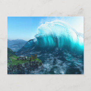 Unter der Wave Postcard Postkarte