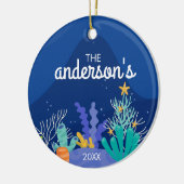 Unter der Weihnachtsfeier der Keramik Ornament (Links)