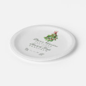 Unter der Weihnachtsfeier Pappteller (Schrägansicht)