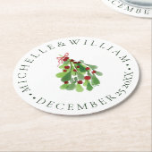 Unter der Weihnachtsfeier Runder Pappuntersetzer (Angewinkelt)