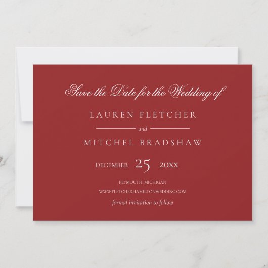 Unter der Weihnachtsfeier Save The Date (Vorderseite)