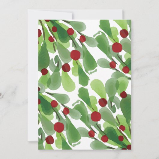 Unter der Weihnachtsmistletoe-Verlobung Einladung (Rückseite)